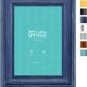 LaVie Home 5x7 Picture Frames (1 Pack, Blue) Rustic Photo Frame Set with High Definition Glass for Wall Mount & Table Top Display