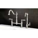 Kingston KS1171AL Heritage Bridge Kitchen Faucet, Polished Chrome