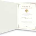 HAUTOCO 50 Packs Certificate Holders, Cream Color Diploma Folders Certificate Covers with Gold Foil Border for Letter Size 8.5x11 Cardstock, Award, Document, Graduation