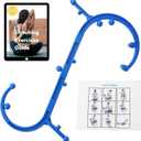Trigger Point Massage Tool - Back and Neck Massager Hook for Pain Relief - Deep Tissue Pressure Point Massage Stick for Back Knots, Shoulders & Full Body - Includes Free Exercise eBook Guide