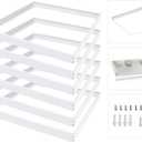 6 Pack 2x2 Surface Mount Kit for LED Flat Panel Light - Aluminum 24x24 inch Ceiling Frame Kit, Not Include LED Panel Light