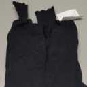 Cicy Bell Womens Crew Neck Long Sleeve Sweater Trendy Casual Scallop Trim Fall Knit Lightweight Pullover Tops (Small, Black)