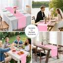 10 Pack Satin Table Runner 12 x 108 Inch Long,Satin Silk Table Runner for Wedding,Birthday Party and Banquet Decoration,Pink