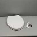 Hibbent Premium Elongated Toilet Seat with Cover Quiet Close, One-Click to Quick Release, Easy Installation Non-Slip Seat Bumpers, Slow Close Toilet Seat and Cover, Easy Cleaning-White Color