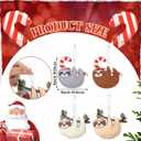 24 Pcs Felt Sloth Ornaments for Christmas Tree 4 Colors Felt Sloth Hanging Decorations with Lanyards Christmas Tree Hanging Ornaments for Xmas Party Decor