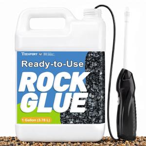 Teexpert Ready-to-Use Rock Glue for Landscaping with Electric Sprayer, 1 Gallon Gravel Glue for Landscaping for Pea Gravel, River Rock & Stone for Outdoor Landscape, Walkways, Patios, & Driveways