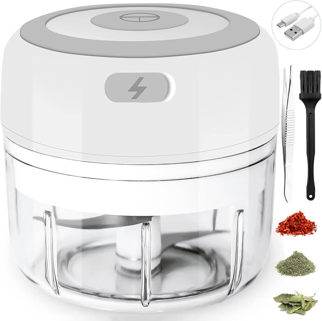 Electric-Herb-Grinder-Large-3.4oz-USB Rechargeable, 3.5'' Powerful Grinder for Dry and Fresh Herbs and Spices, Portable Waterproof, Better Control of Herb Coarseness, Practical and Muntifuctional