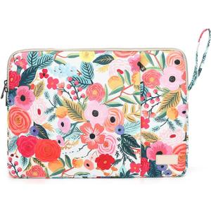 Laptop Sleeve 13.3 inch14 Inch, 15.6inchWater Resistant Traveling Computer Cover with Handle, Shockproof Protective Carrying Laptop Case (Y8-Garden Rose, 14 inch)