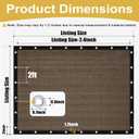 Shade&Beyond 90% Sun Shade Cloth with Grommets, 10' X 12' Pergola Shade Cover Canopy, Mesh Tarp Sun Screens for Patio, Outdoor, Garden, Backyard, Mocha
