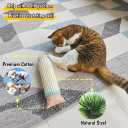 Interactive Cat Kicker Toy, 10 Inch Long Catnip Cat Scratcher Post, Natural Sisal Toy for Indoor Cats(Pink and Blue)