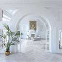 YongFoto Classic European Room Interior Backdrop 9x6ft Arched Door Bohemian Style Nordic Modern Photography Background Birthday Wedding Party Portraits Photoshoot Wallpaper Photo Studio Booth Props (9ftx6ft)