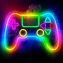 Gamer Neon Sign, LED Game Controller Gamepad Gaming Neon Light Sign for Gamer Room Wall Decor, Scrolling Color Changing Flashing Modes, Video Game Gifts for Teens, Boys, Kids, RGB