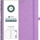 BEZEND Monthly Planner 2026-2027, 2-Year Calendar (8.5"x11") 120GSM Paper | 24 Months Agenda & Note Pages (Jan 26-Dec 27) Laminated Tab, 2 Storage Pockets, Office/Home, PU Leather Softcover, Lavender