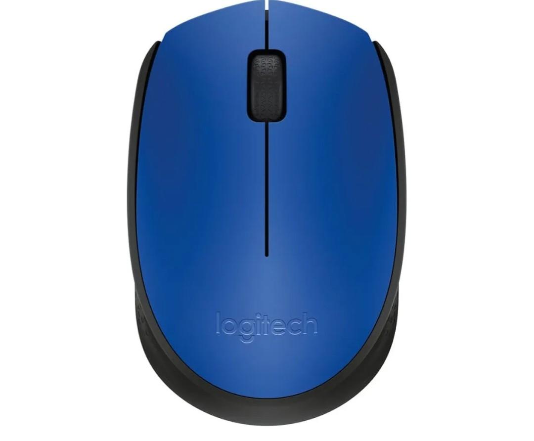 Logitech M170 Wireless Mouse for PC, Mac, Laptop, 2.4 GHz with USB Mini Receiver, Optical Tracking, 12-Months Battery Life, Ambidextrous - Blue