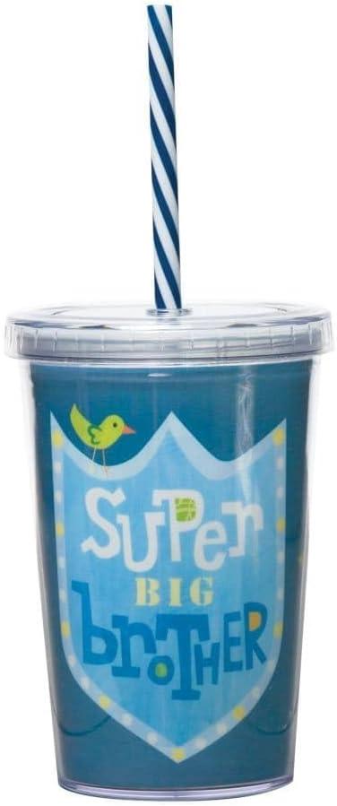 C.R. Gibson Super Big Brother Insulated Small Acrylic Tumbler for Boys, 10 fl. oz., Blue