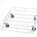 MSR Imports Expandable Rolling Metal Storage Basket-Home and Kitchen Storage Solution,Silver