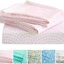 Vonty Kids Bed Sheets Twin Pink Heart Printed Sheets for Girls, Soft Lightweight Microfiber Easy Wash Bedding Set (1 Fitted Sheet + 1 Flat Sheet + 1 Pillowcase)