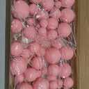 48 Pcs Balls Cake Topper Decorations Balloon Cupcake Toppers Foam Cake Topper Balls Cake Balls Decorations for Birthday Party Wedding Anniversary Cake Decorating (Pink)