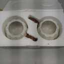 RimCereal 2 Pcs Fall Pumpkin Cup Ceramic Coffee Mugs 16 oz Thanksgiving Funny Tea Mug Autumn Halloween Birthday Gifts Decoration Food Theme for Family or Friend (White)