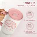 SANDJEST Gift for Mom from Daughter Son - Mama Insulated Stainless Steel Tumbler 40oz with Handle and Straw, Travel Coffee Mug for Mommy Moms - Gifts Idea for Birthday Christmas Mothers Day