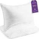 Beckham Hotel Collection Bed Pillows Queen/Standard Size Set of 2 - Down Pillow for Sleeping - Back, Stomach or Side Sleepers (White)