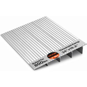 VEVOR Door Threshold Ramp, 4‘’ Rise Aluminum Alloy Threshold Ramp Rated 800 lbs Load Capacity, Handicap Ramps for Home Steps for Wheelchair, Scooters, Power Chairs, Walkers, Bicycle, Tricycle