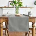 Artoid Mode Light Grey Table Runner, Seasonal Washable Kitchen Dining Table Decoration for Home Party Decor 13x90 Inch