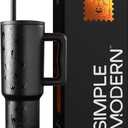 Simple Modern Halloween 40 oz Tumbler with Handle and Straw Lid | Leak-Proof Insulated Stainless Steel Water Bottle Travel Mug | Gifts for Women Men Him Her | Trek Signature | Black Cats