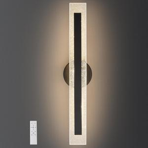 Modern LED Black Wall Scones 22.8In Hardwired Wall Lamps with Remote Control Dimmable 3000-6500K Wall Lighting for Living Room Bedroom Bathroom Stairs Hallway