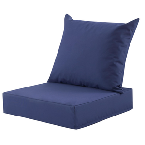 Outdoor Deep Seat Cushion Set, 24x24 Inch, Navy Blue, Set of 1