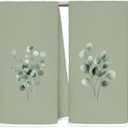 MKIJUHB Sage Green Eucalyptus Bathroom Hand Towels, Farmhouse Botanical Decorative Hand Towels for Washroom Restroom, Eucalyptus Bathroom Decor, 16x24 Inch Set of 2