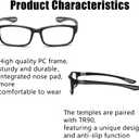 Reading Glasses Men 4 Pairs Ultra Light TR90 Sports Style Blue Light Blocking Readers+1.0 (Black&grey&red&blue)