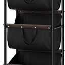 GRANNY SAYS 3 Tier Laundry Sorter, Laundry Basket with Wheels, Laundry Room Organization and Storage, 3 Section Rolling Laundry Cart for Dorm, Bathroom, Bedroom, Closet, Black