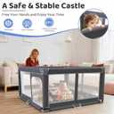Foldable Baby Playpen Portable Travel Play Yard, Dark Gray