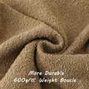 FUTEI Pack of 2 Khaki Decorative Throw Pillow Covers 20x20 Inch Soft Cozy Solid Boucle Textured Cushion Case,Modern Home Decor for Couch Bed Living Room
