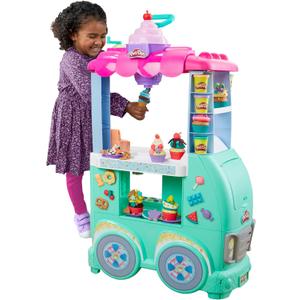 Play-Doh Kitchen Creations Sweet Snacks Food Truck Toy Playset for Kids, 12 Modeling Compound Cans, for 3 Year Old Girls & Boys & Up 