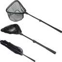RESTCLOUD Fishing Landing Net with Telescoping Pole Handle, Fishing net Freshwater for Kids Men Women, Extend to 40-63 Inches