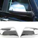 AUCERAMIC Chrome Rear Mirror Cover for Toyota Tundra 2007-2021, Sequoia 2010-2022 Front Driver Passeger Side View Mirror Caps Replace # 87915-0C040 87945-0C020 (Chrome)
