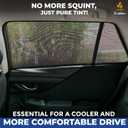 EcoNour Car Window Screens for Camping (Pack of 2) | 100% Protection from Bugs, UV and Mosquito Net | Breathable Mesh Baby Window Covers for Privacy Blackout (Medium 16"x30") | Car Window Accessories