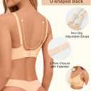 Bras for Women No Underwire - Womens Seamless Bralette Push Up Comfortable Full Coverage Padded Sleep Everyday Bra (Beige, XXL)
