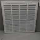 27x27 in [Duct Opening Size] Steel Return Air Filter Grille - Removable Face/Door for 1 inch Filters -HVAC Vent Cover Grill - White 