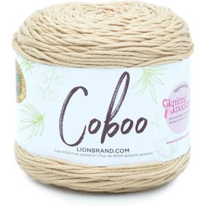 (1 Skein) Lion Brand Yarn Coboo Yarn, Beige
