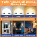 MagixPro Remote Rechargeable Light Bulbs, USB & Socket Charging, 1800mAh Battery, Dimmable LED Bulb for Hardwired & Non-wired Lamps Sconces, Touch + Remote Control, Wall Switch Compatible, 2 Pack