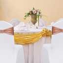 50 PCS Spandex Rose Gold Chair Sashes for Wedding Stretch Chair Bands with Buckles Universal Elastic Chairs Ties Bows for Party Folding Chairs Celebration Ceremony Christmas Events Decorations