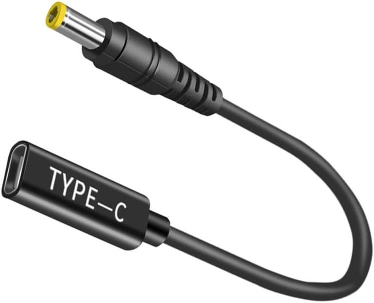 USB C to DC Adapter 5.5 x 2.5mm Cable, Male to DC Female 12V 19V 20V Adapter, DC 5.5x2.5mm Adapter to USB C Adapter Made for Asus Laptop Series, Router, Printer, RVs, Solar Generator