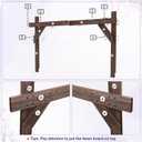 Square Wooden Wedding Arch Frame 7.48 FT Square Wood Arch Wedding Arbor Backdrop Stand for Ceremony Party Proposal Scene Garden Beach Forest Rustic Boho Decoration(7.48ft)