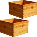 2 Pack Beehive Deep Brood Box 10 Frame Langstroth Deep Brood Bee Hive Box Beekeeping Supplies