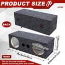 6.5 Inch Car Audio Enclosure Box, Sealed Covered Car Audio Vehicle Speaker Box with 2 Slot Port Vent for Improves Stereo and Sound System Accessories