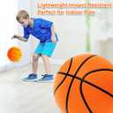 Silent Basketball Size7, New Upgraded Weight 600g Grooved Airless Indoor Basketball, Non-derforming Package, Real Feel & Bounce Like Official Ball, Quiet Dribbling Indoor Training