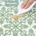 misaya Rectangle Vinyl Table Cloth, Elastic Fitted Flannel Backed Tablecloth, Waterproof Plastic Table Cover Fits 8 Foot Folding Tables for Picnic, Camping, Outdoor (Sage Green, 30" x 96")
